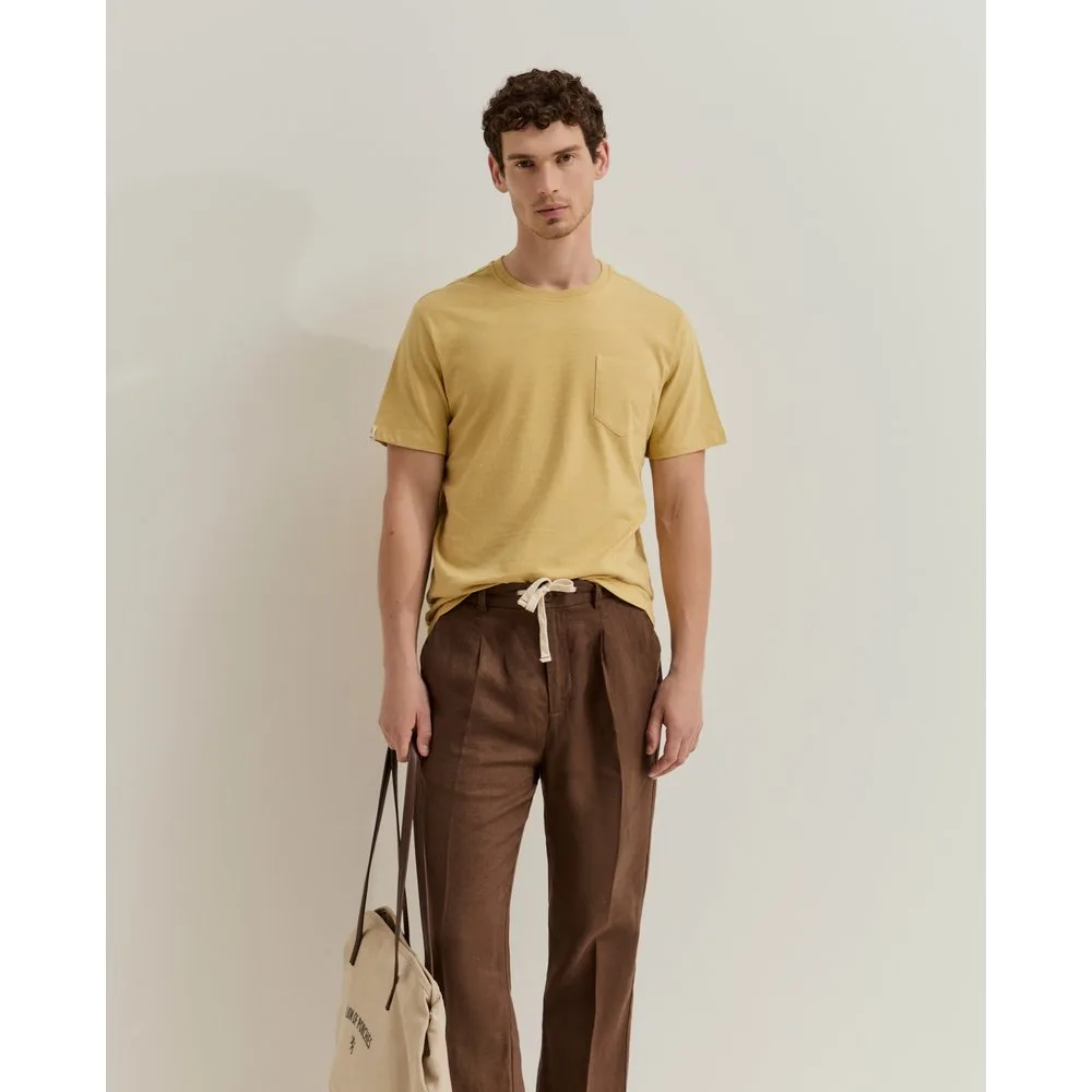 Camiseta de algodón de hombre con bolsillo - Lion of Porches - FashionsVida