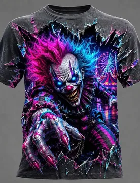 Halloween New Men's Terrifying Graphics T-Shirt Short Sleeve T shirt Halloween party costumes Crew Neck Shirt Horror Streetwear - Aliexpress - FashionsVida