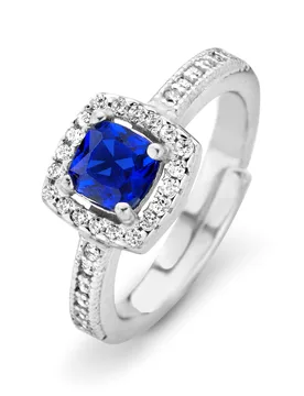 Womens 925 Sterling Silver Ring - Zr-7199/bl - Size O 1/2 - Orphelia - FashionsVida