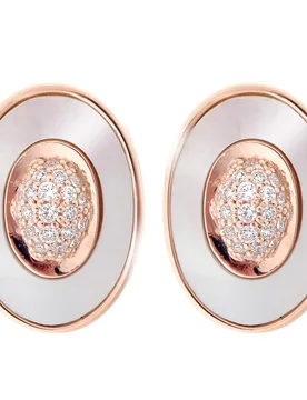 Aurori' Womens 925 Sterling Silver Stud Earrings - Rose Zo-7292 - One Size - Orphelia - FashionsVida