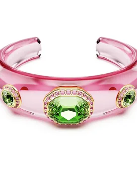 Bracciale rigido Dulcis, Taglio misto, Multicolore, Finitura oro 18K S - Swarovski - FashionsVida