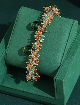 Vintage Green Natural Stone Charm Bracelets for Woman Pumpkin High Quality Gold Color Brand Luxury Trends 2026 Accessories - Aliexpress - FashionsVida