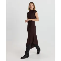 Vestido largo asimetrico de mujer