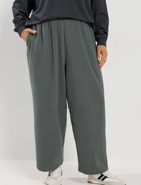 Women's Barrel Leg Joggers Pants in Grey Size: 30-32R - Grey - Size: 30-32R - Yours - FashionsVida