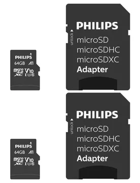 Carte Mémoire Microsdxc 64gb Class 10 Uhs-i U1 Black One Size unisex - Philips - FashionsVida