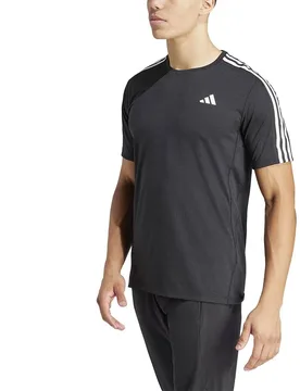 Own The Run Excite 3 Stripes Short Sleeve T-shirt Black S Men - Adidas - FashionsVida