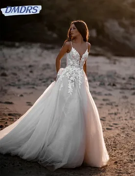 Elegant Customized Sleeveless Wedding Dress 2026 Stylish Tulle Bridal Gowns Charming Backless Evening Dress Vestidos De Novia - Aliexpress - FashionsVida