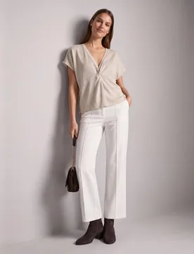 Top escote efecto cruzado de mujer con manga corta - Vero Moda - FashionsVida