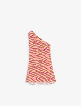 Top de mujer asimétrico con estampado animal print - Scalpers - FashionsVida