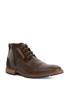 Mens Cappa - Lace-Up Ankle Boots - Brown Leather - Size Uk 10 - Dune london - FashionsVida