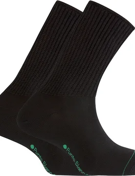 Pack de 2 pares de calcetines en bambú y viscosa de hombre cortos de puño canalé en color - Punto Blanco - FashionsVida