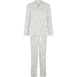 Pijama de mujer con abierto estampado hojas