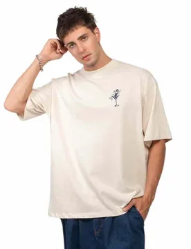 T-shirt à Manches Courtes Cheers Darling Ivory S Homme - Kaotiko - FashionsVida