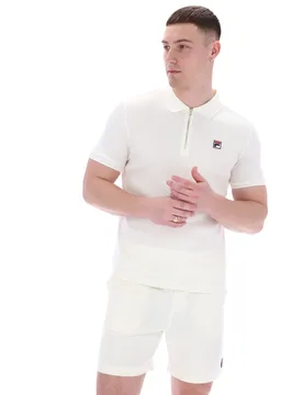 Gardenia Benjamin Micro Waffle Polo - XS - FILA - FashionsVida