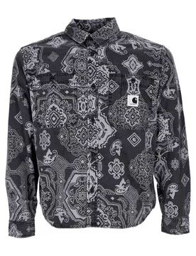 Camicia Manica Lunga Donna L/s Verse Shirt Black Heavy Stone Wash - CARHARTT WIP - FashionsVida