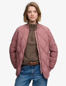 Superdry Damen Kurze Onion Quilt Liner Jacke Pink - Größe: 34 - 109.99 - FashionsVida