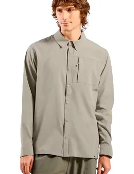 Essential camisa montaña manga larga hombre Gris (M) - Odlo - FashionsVida