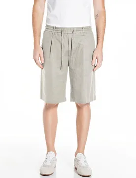 Bermuda de hombre regular fit con cordón - Replay - FashionsVida