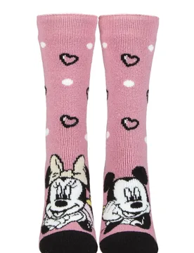 Women's 1 Pair SOCKSHOP Disney 1.6 TOG Lite Minnie Mouse Thermal Socks Pink 4-8 - Pink - Size: Small - Heat Holders - FashionsVida
