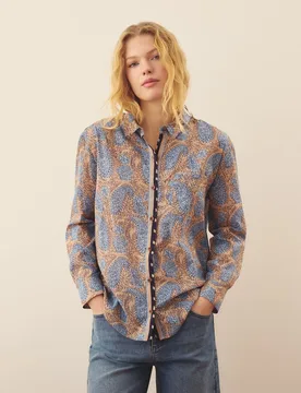 Blusa camisera de mujer con estampado - Southern Cotton - FashionsVida
