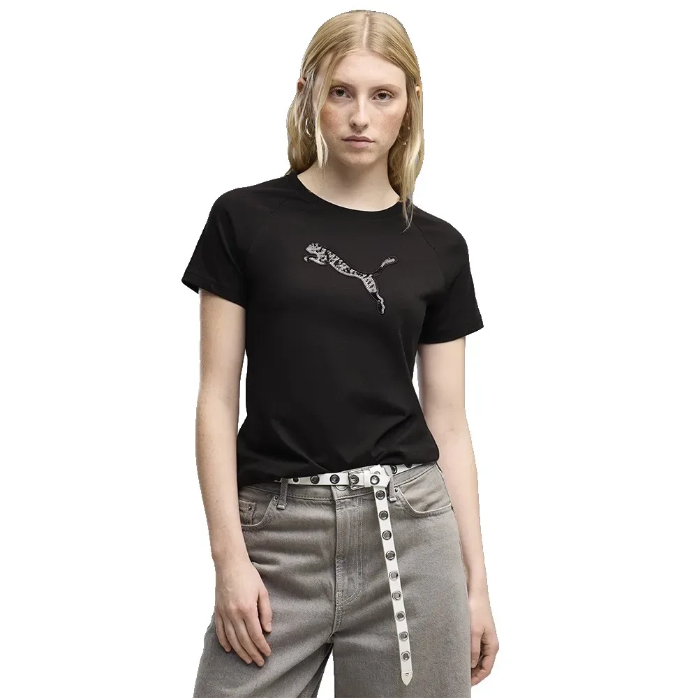 Maglietta A Maniche Corte Essential Sequins Black S - Puma - FashionsVida