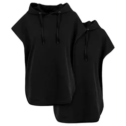 Sweat à Capuche à Manches Courtes By034a 2 Unités Black / Black L