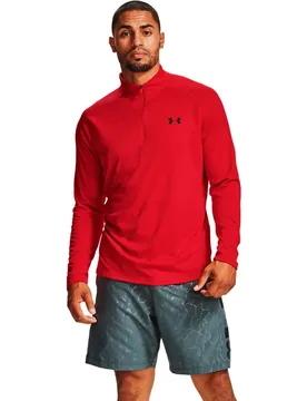T-shirt à Manches Longues Tech™ 2.0 Half Zip Long Sleeve Red / Black M - Under armour - FashionsVida