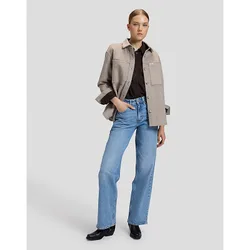 Relaxed Utility Overshirt Warm Gray Heather Größe XL female