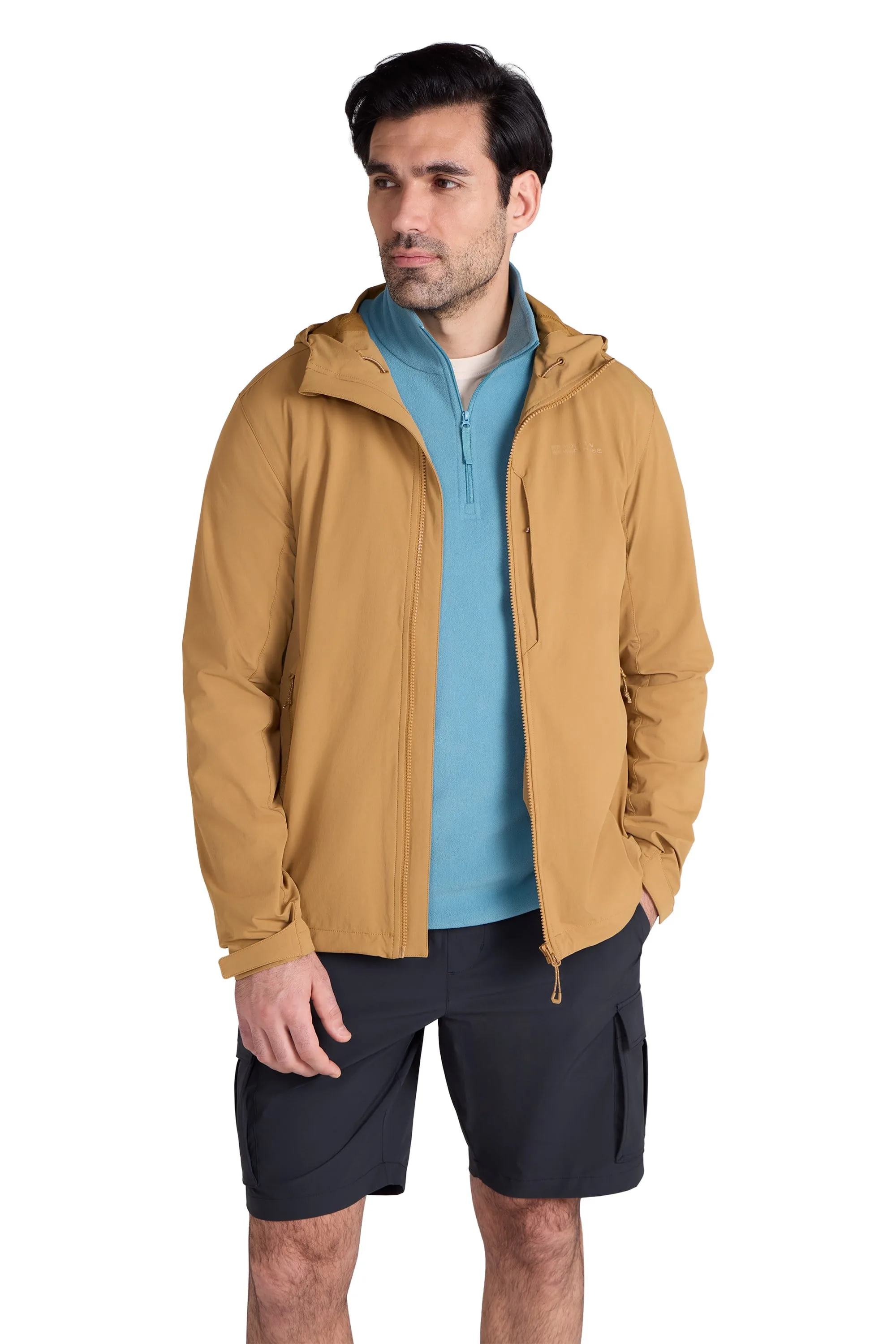Retreat' Mens Packable Softshell Jacket Water Resistant Coat Tan Polyamide - Size 4xl - Mountain Warehouse - FashionsVida