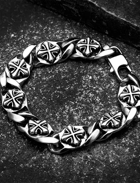 Trend Retro Celtic Cross Pattern Bracelet Men Bracelet Fashion Metal Chain woman Bracelet Accessories Party Jewelry Cuban Chain - Aliexpress - FashionsVida