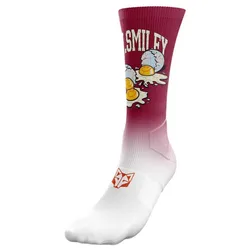 S.w.smiley Concrete Canvas Egg Socks Red UK 2.5-6 Men,Women