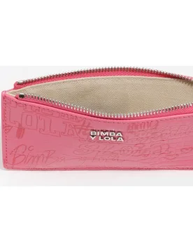 Tarjetero de mujer textura brillo print - Bimba y Lola - FashionsVida