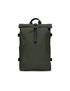 Rains Zaino Rolltop Large verde - Rains - FashionsVida