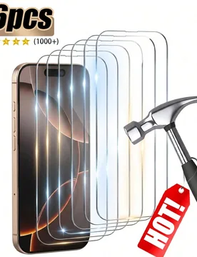 Piezas-[Película Transparente de Alta Definición]Protector de Pantalla de Vidrio de Cobertura Completa con Adsorción, Dureza 9H Resistente a Araña - Shein - FashionsVida