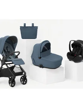 Trío Muum 5 azul + capazo Sleep + portabebé Kombibaby negro - Jané - FashionsVida