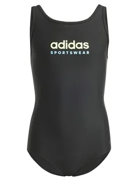 Sportswear U-back Swimsuit Black / Green Spark 7-8 Years Girls - Adidas - FashionsVida