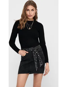 Jersey de mujer básico y ajustado de manga larga y cuello redondo - JDY - FashionsVida