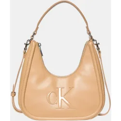 Bolso bandolera con doble corra y logo frontal a tono