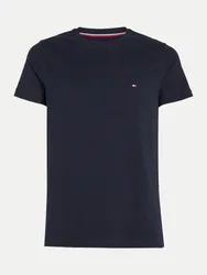 Rundhals T-Shirt Blau L