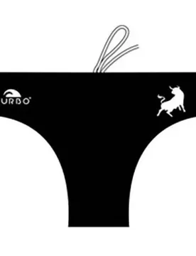 Bull Waterpolo Swimming Brief Black / White S Men - TURBO - FashionsVida