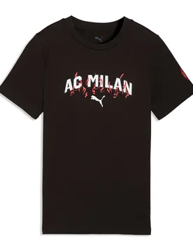 T-shirt à Manches Courtes Ac Milan Ftblculture Black / White 9-10 Années Garçon,Fille - Puma - FashionsVida