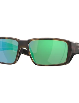 Fantail Pro Polarized Sunglasses Matte Tortoise Green Mirror 580G/CAT3 Men - Costa - FashionsVida