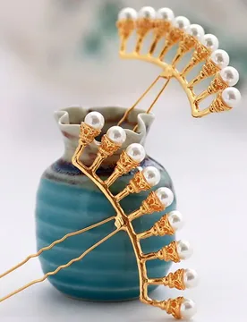 Vintage Hair Fork U Shape Pearls Hairpin Hair Accessories for Women Hanfu Jewelry - Aliexpress - FashionsVida