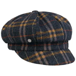 Shetland Wool Stripes Newsboy Cap by - blue - Damen - Size: One Size