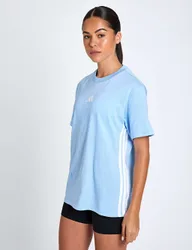 Pure Cotton Crew Neck T-Shirt Light Blue female