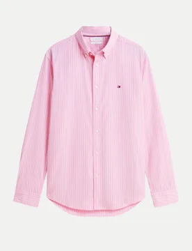 Regular-Fit Freizeithemd mit Nadelstreifen Rosa L - Tommy hilfiger - FashionsVida