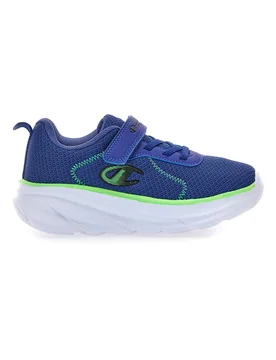 Sneakers blu in mesh con suola chunky e dettagli verdi HRO J B PS Low Cut 31 - Champion - FashionsVida