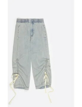Pantalones anchos de mujer con frunces - Bimba y Lola - FashionsVida