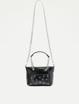 Bolso shopper mediano con hoyados y cadenas - Tintoretto - FashionsVida