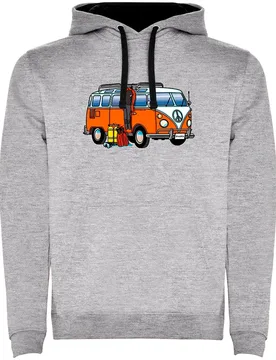 Felpa Con Cappuccio Hippie Van Dive Two-colour - Kruskis - FashionsVida
